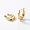 ALB Custom Gold Oval Hoop Earrings *Final Sale*