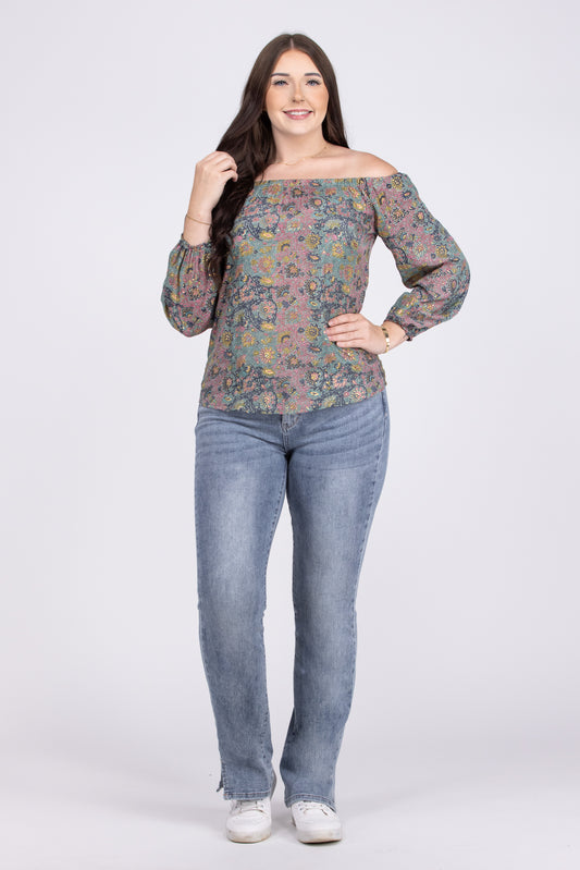 Shiny Happy People Women's Off The Shoulder Top