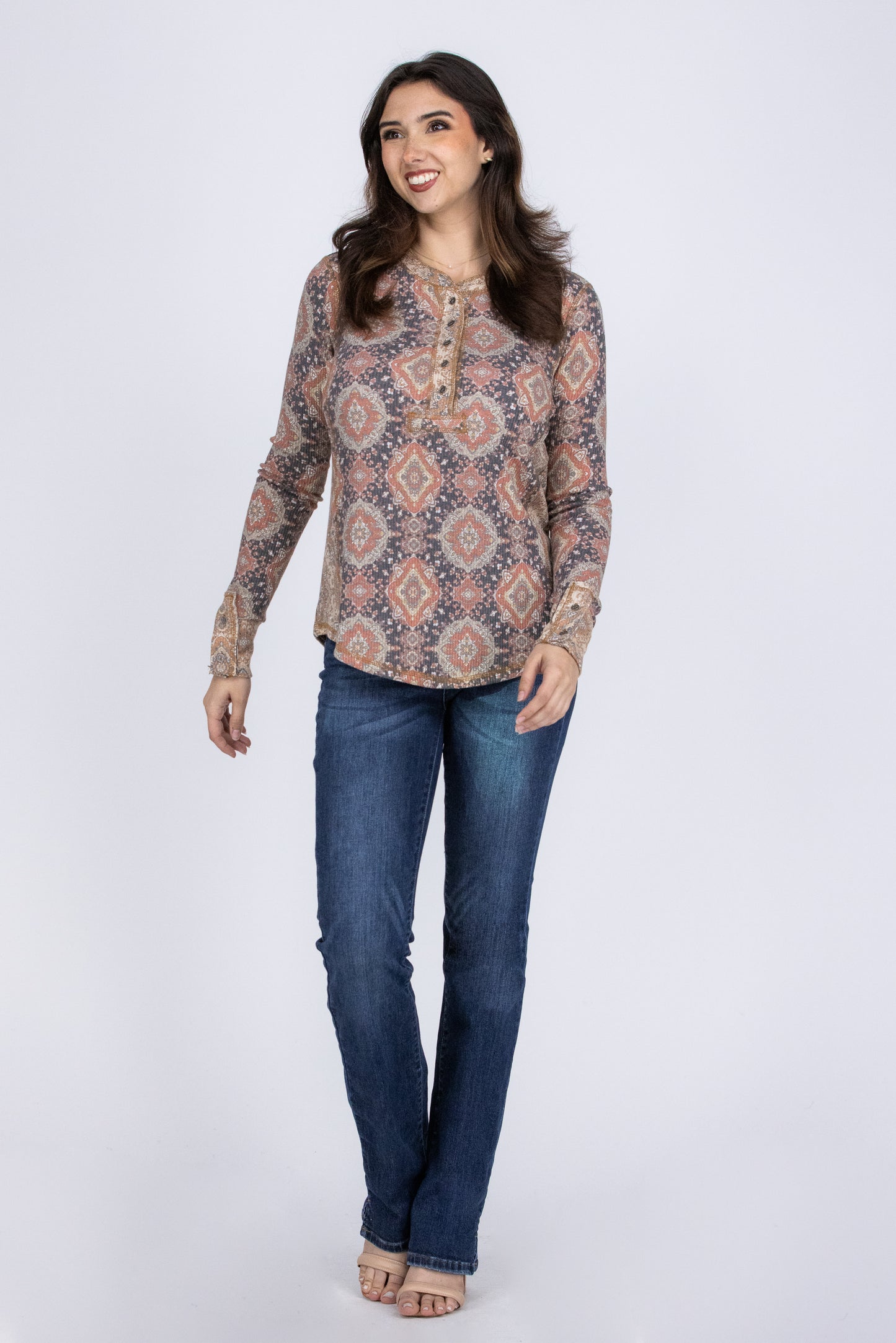 Stylish Pattern Long Sleeve Top * Final Sale*