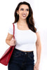 Women's Slim-Fit Square Neck Short Sleeve Top *Final Sale*