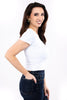 Women's Slim-Fit Square Neck Short Sleeve Top *Final Sale*