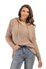 Women's V-Neck Hooded Sweater