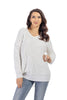 Women's V-Neck Hooded Sweater