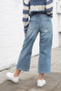The Oakley from Judy Blue: High-Rise Double Waistband Cropped Wide Leg Denim