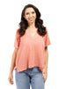 Candle In The Dark Women's Waffle Knit Short Sleeve Top