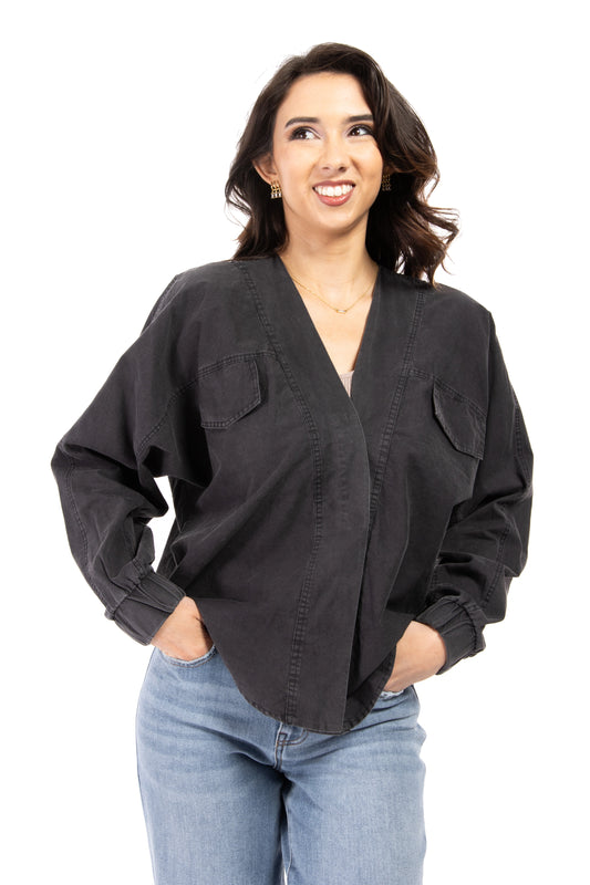 Flowing Through The Week Long Sleeve Top *Final Sale*