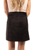 She's Got Class Women's Edgy Side Zipper Faux Suede Skirt *Final Sale*