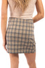 Plaid To Me Mini Women's Asymmetrical Hem with Belt Skort *Final Sale*
