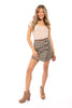 Plaid To Me Mini Women's Asymmetrical Hem with Belt Skort *Final Sale*