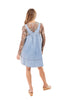Women's Pleated Denim Overall Dress