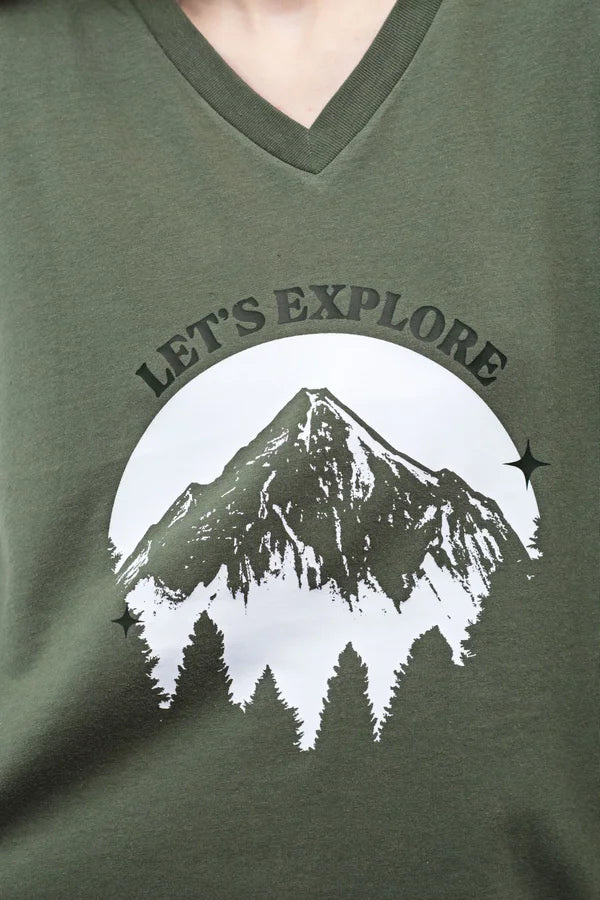 Let's Explore V-Neck T-Shirt *Final Sale*