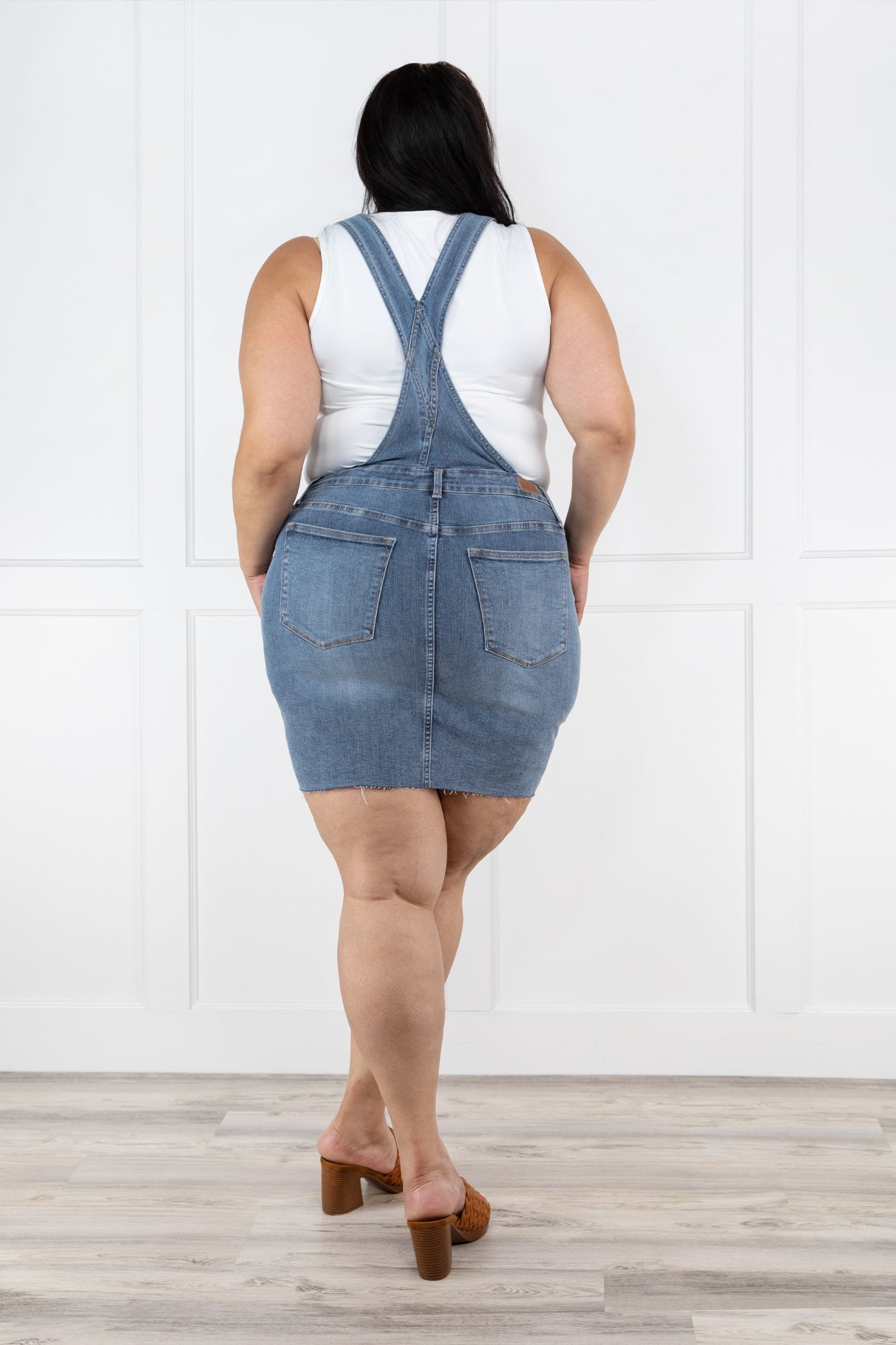 Live In The Sunshine from Judy Blue: High-Rise Denim Overall Skirt