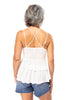 Crochet Lace Camisole Women's Crisscross Peplum Tank Top