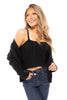 Love Again Women's Cropped Cami Cardigan Set