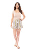 Outside The Box Women's Striped Ruffle Shorts