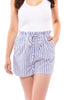 Drawstring Women's Striped Pleated Shorts *Final Sale*