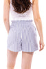 Drawstring Women's Striped Pleated Shorts *Final Sale*