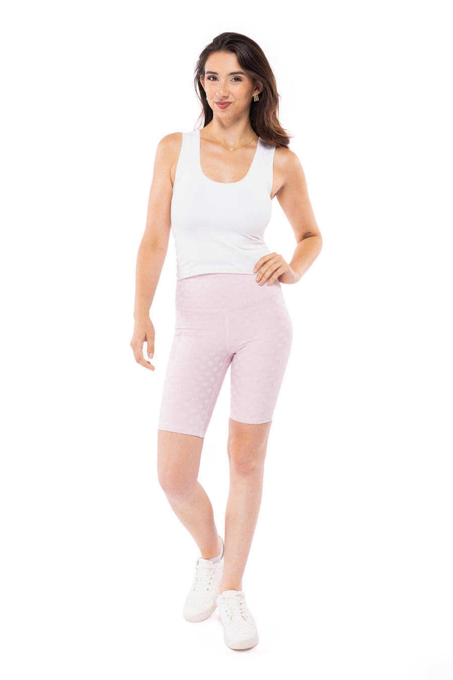 Polka Dot Women's Stretchy Bike Shorts S