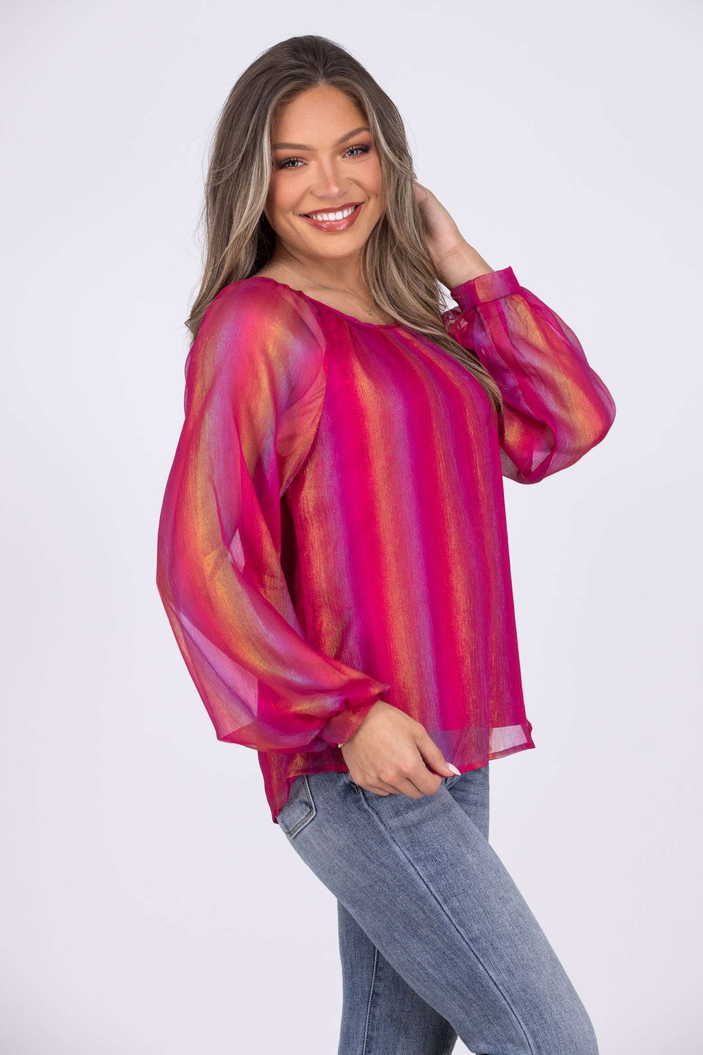 Shimmer For Days Long Sleeve Top