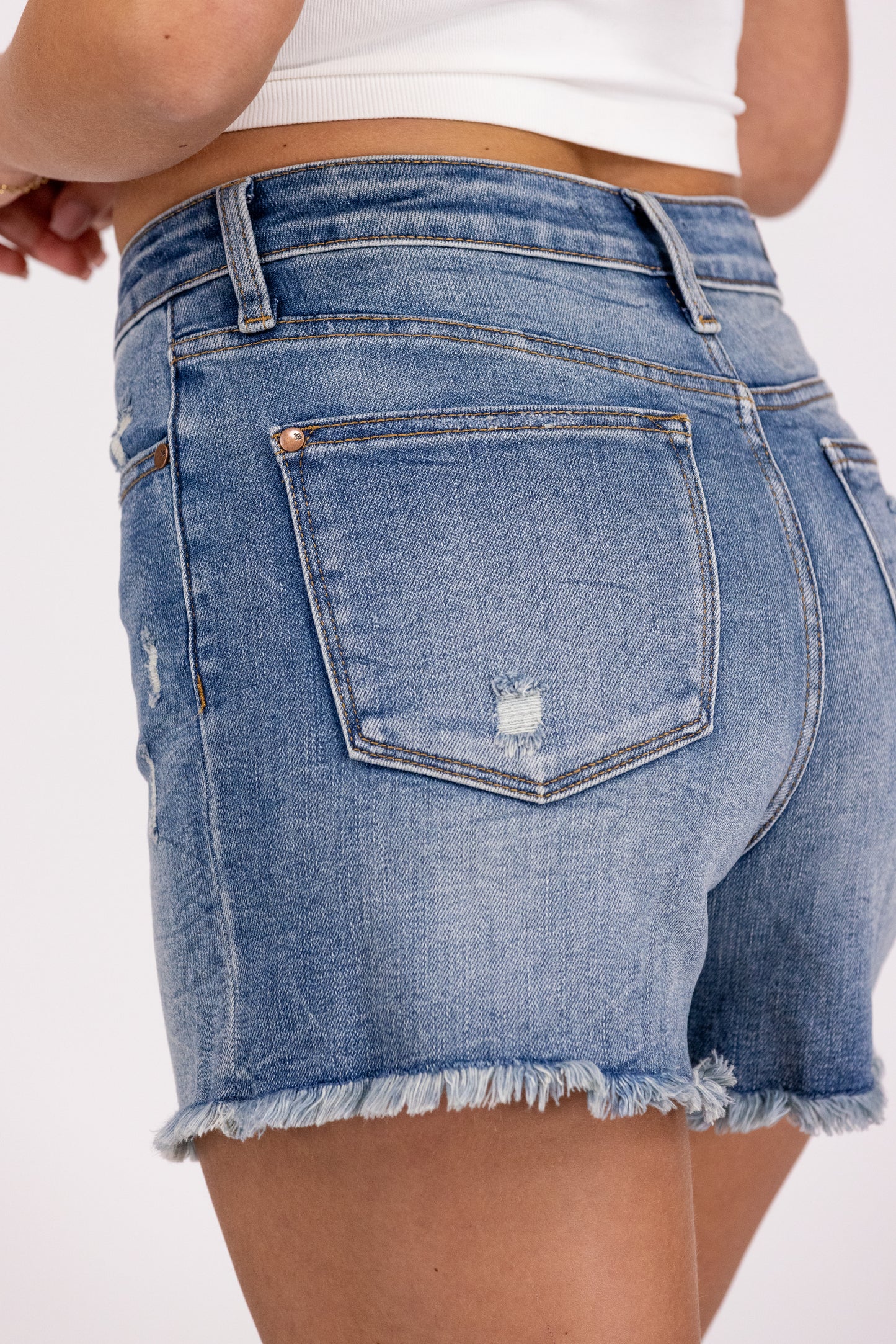 Judy Blue Workin 9-5 High-Rise Denim Shorts