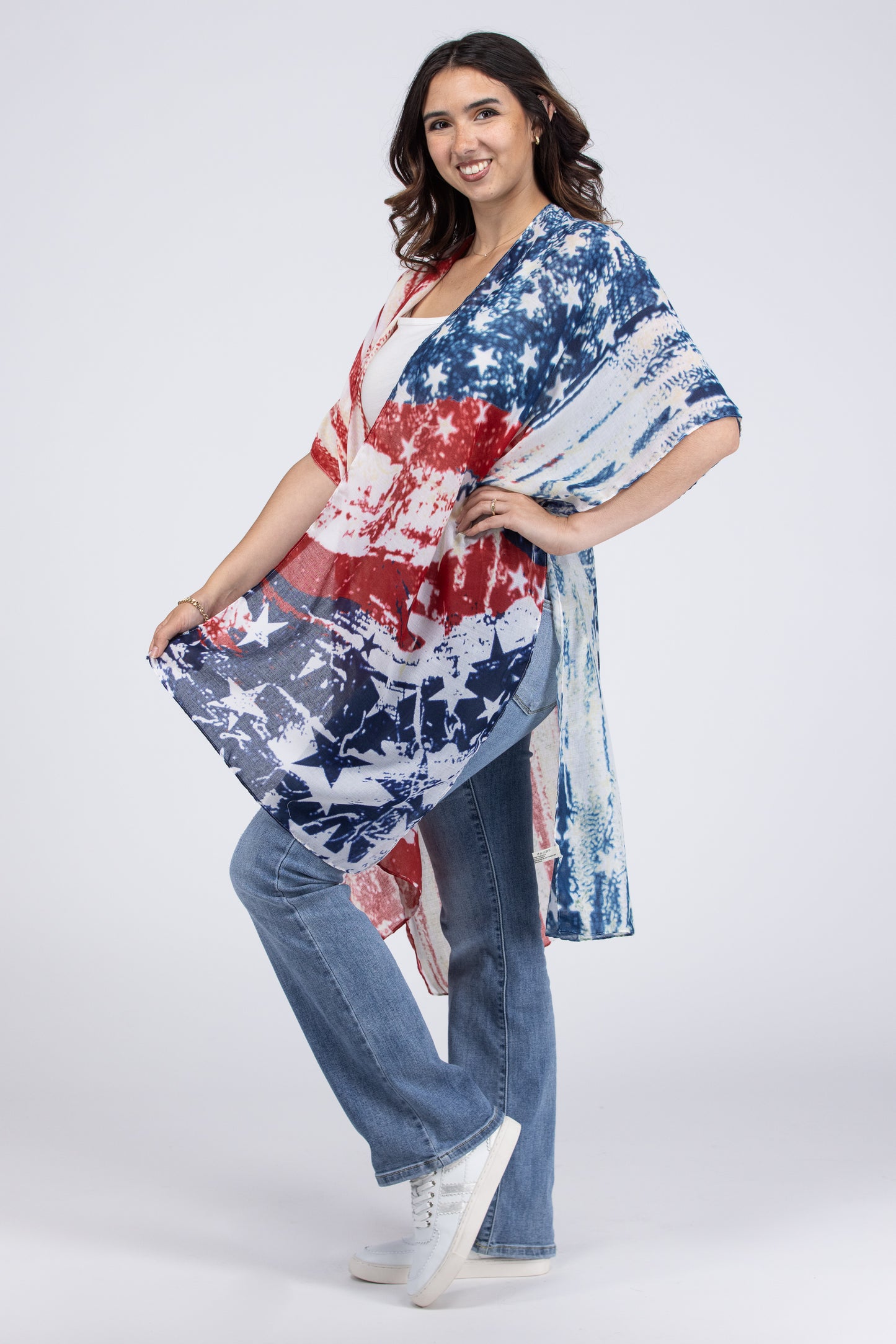 Bold Stripes & Bright Stars Kimono