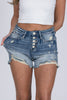 Judy Blue Beach Beauty High-Rise Mid-Length Denim Shorts