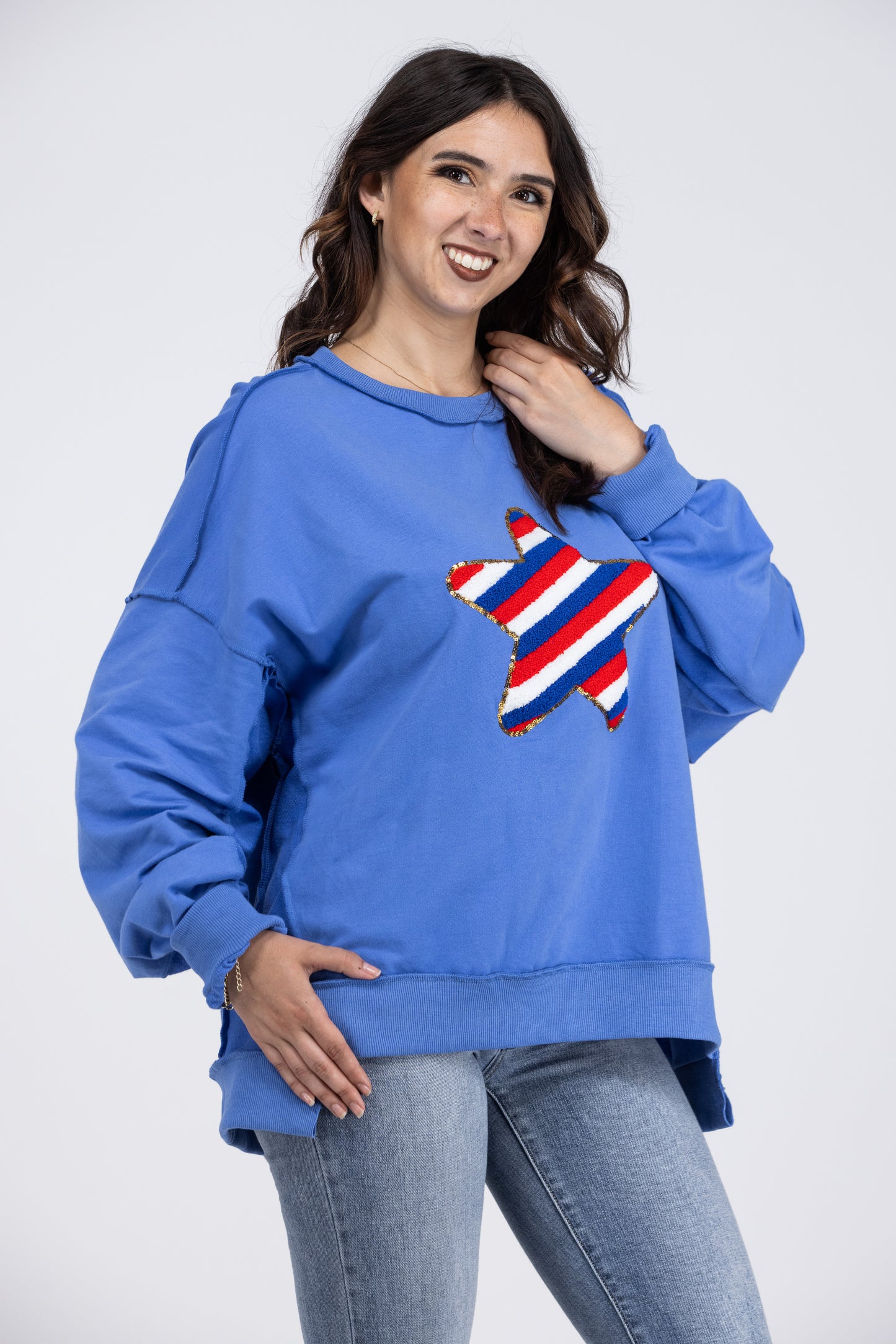 Star Spangled Long Sleeve Sweatshirt