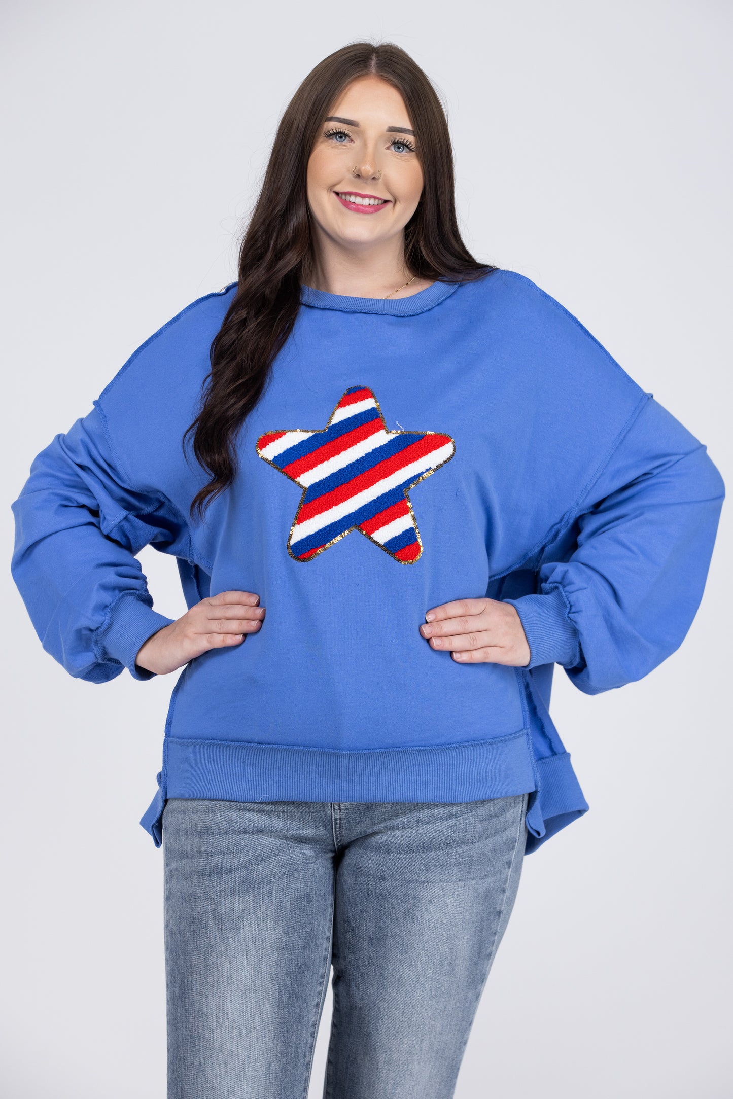 Star Spangled Long Sleeve Sweatshirt