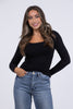 Get Their Attention Bra Free Long Sleeve Top