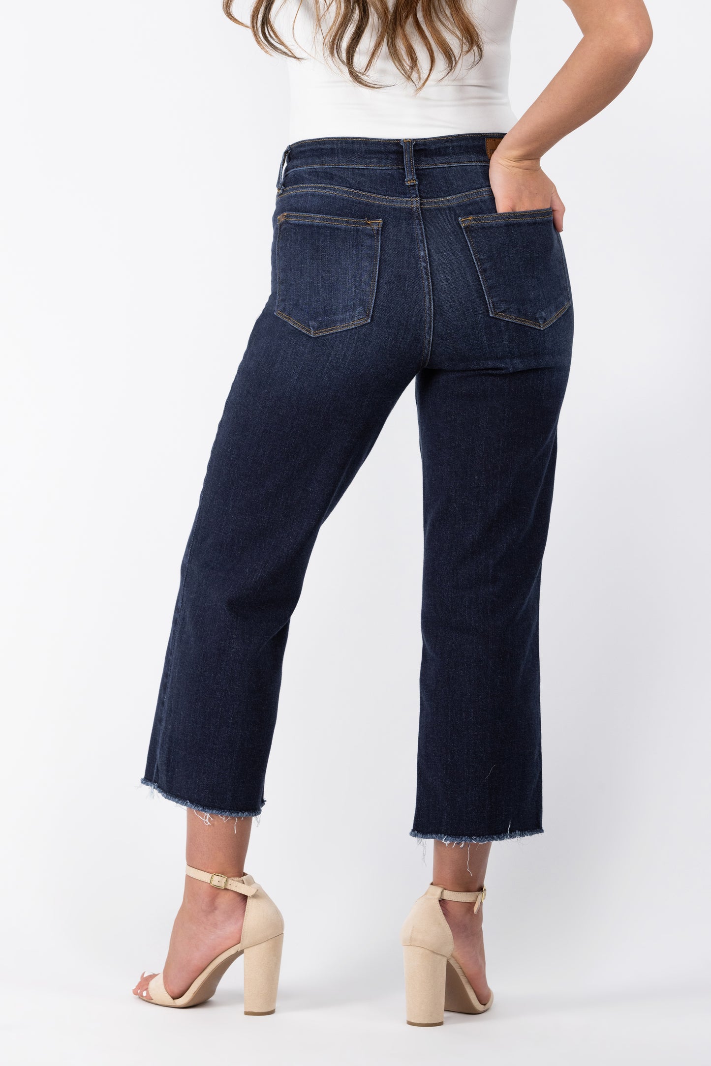 Judy Blue I Want You To Know High-Rise Cropped Wide Leg Denim