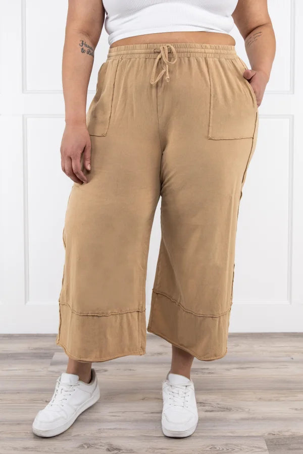 Miss Me Wide Leg Cropped Pants