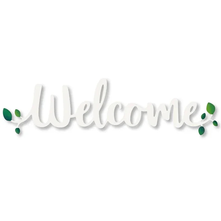 "Welcome" Magnetic Word w/ Greenery