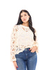 ALB Exclusive Crochet Into The Night Women's Textured Long Sleeve Top