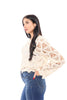 ALB Exclusive Crochet Into The Night Women's Textured Long Sleeve Top