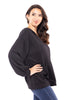 Fashion Flare Women's Split Neckline Hoodie
