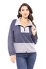Hungry For More Women's Half Zip Long Sleeve Pullover Top