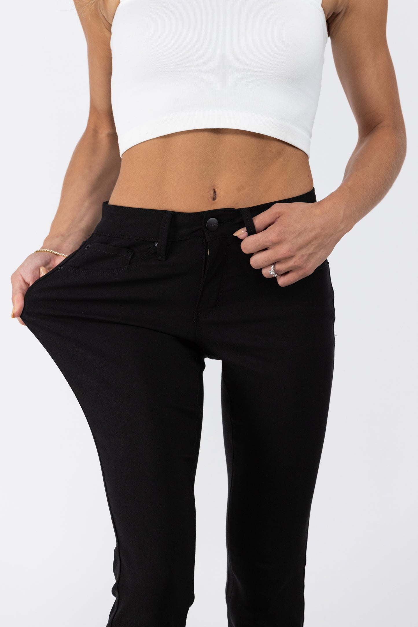 She Is Fearless Mid-Rise Hyper-Stretch Tummy Control Bootcut Pants
