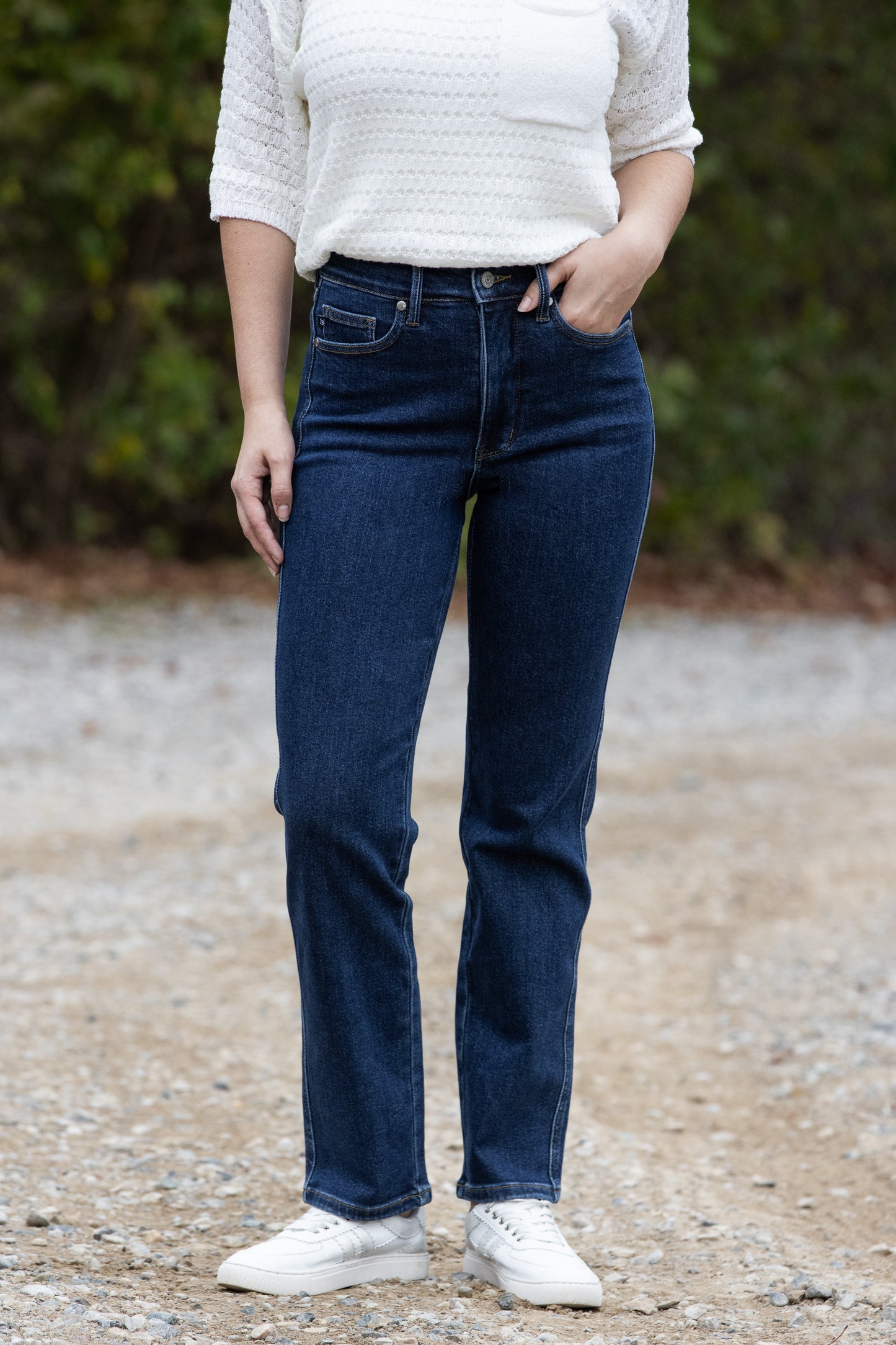 Judy Blue Keep Going High-Rise Tummy Control Straight Leg Denim