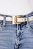 Think Thin Rectangle Buckle Belt