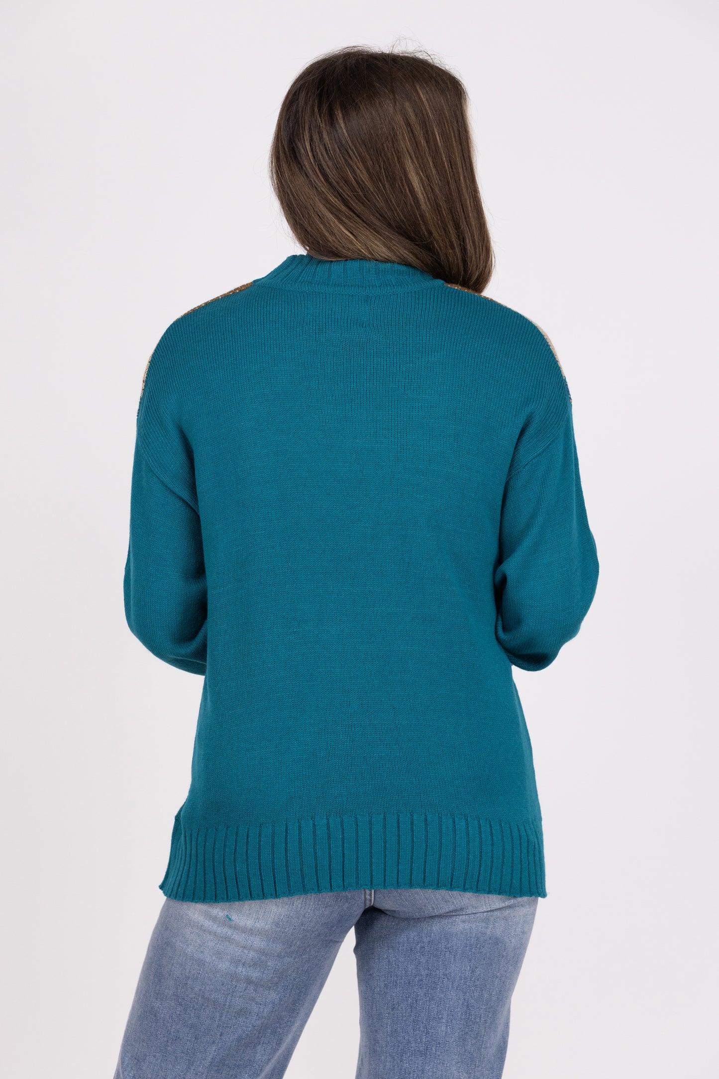 To the Mountain's Peak Women's Modern Mock Neckline Sweater