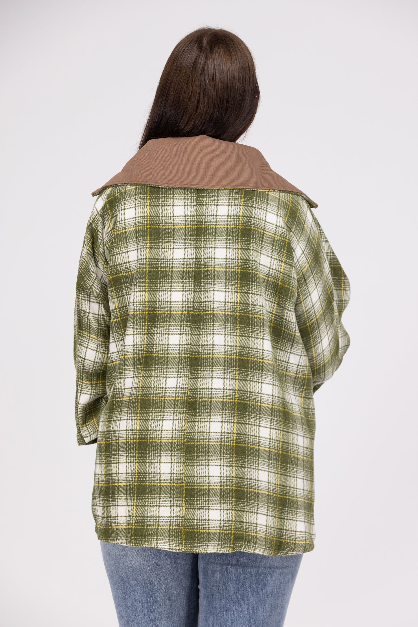 Full Of Hope Plaid Poncho Top