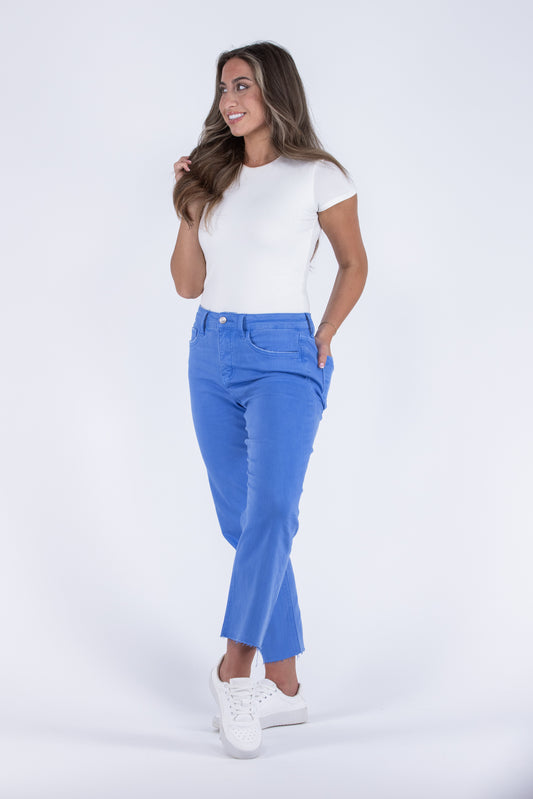 The Zoe from Lovervet: High-Rise Tummy Control Straight Leg Crop Denim