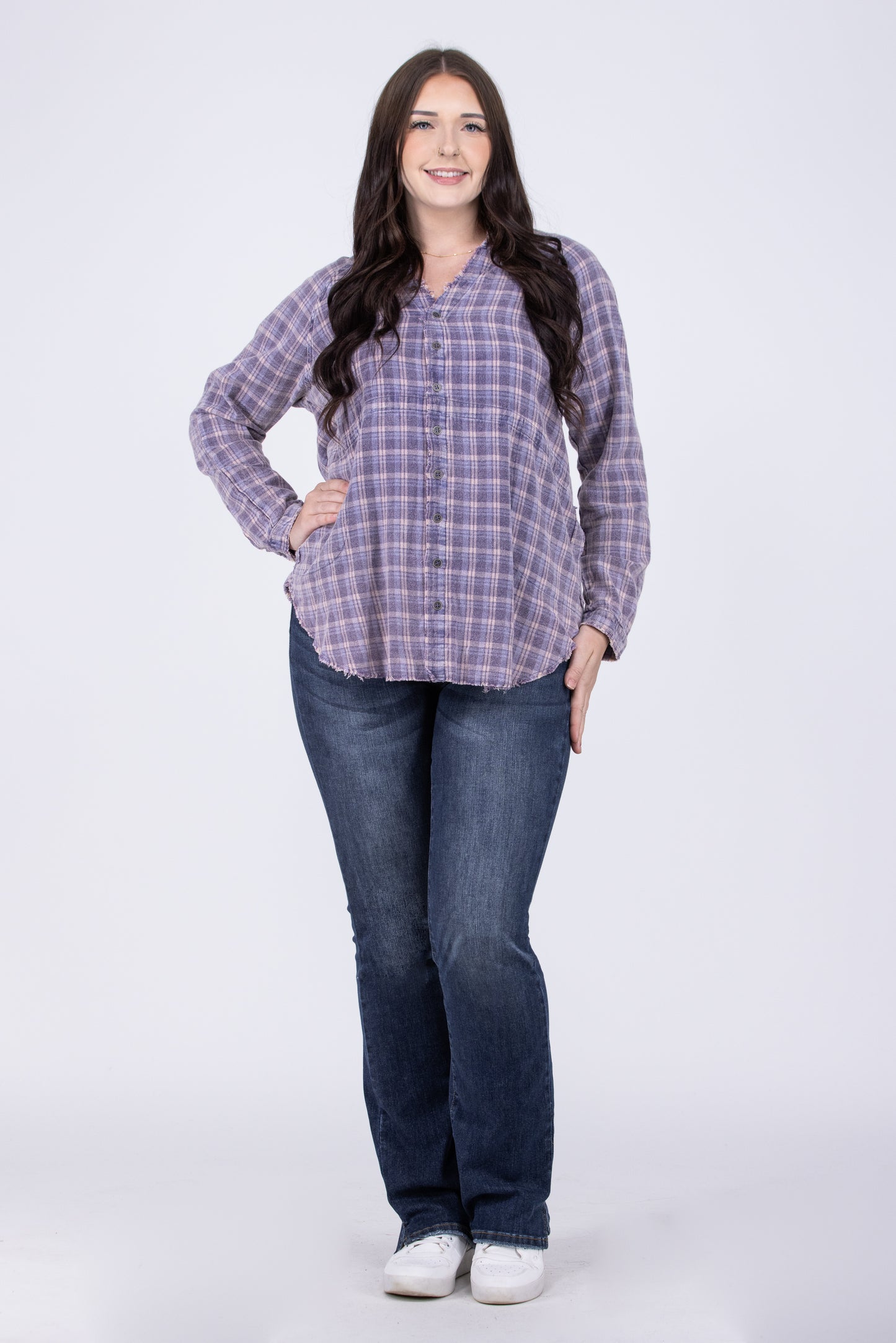 Just Can't Refuse Flannel Long Sleeve Top