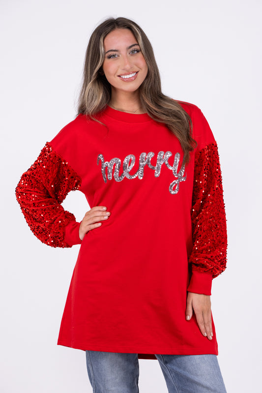Be Merry Long Sleeve Top