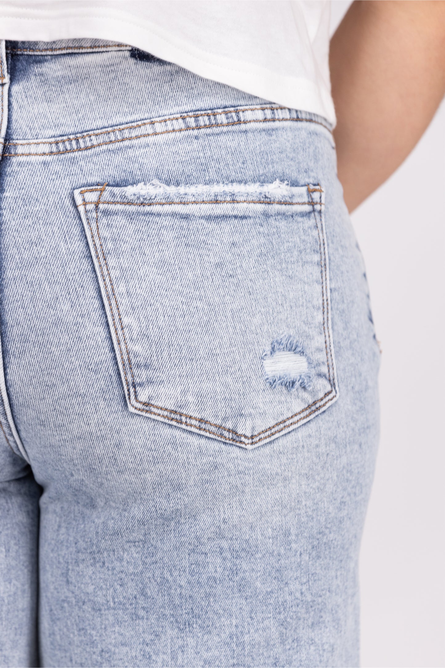 The Kendra by Lovervet: High-Rise Tummy Control Wide Leg Denim