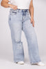 The Kendra by Lovervet: High-Rise Tummy Control Wide Leg Denim