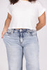 The Kendra by Lovervet: High-Rise Tummy Control Wide Leg Denim