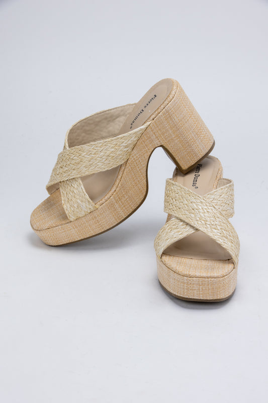 Pierre Dumas Cross Weave Picnic Basket Sandals