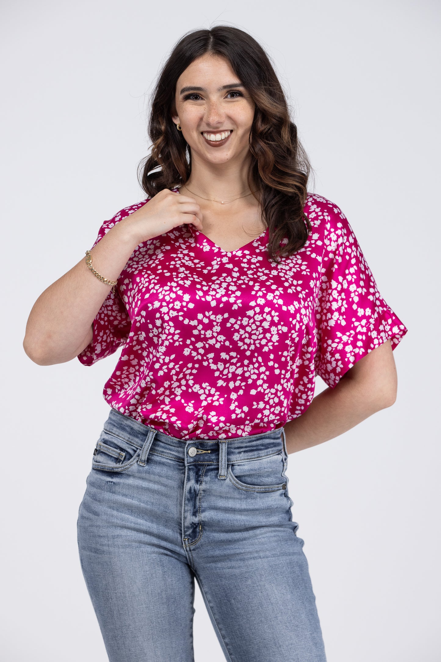 Silhouette Flowers Top