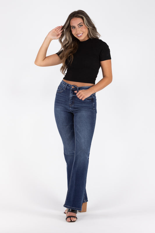 The Bailey from Lovervet *Two Lengths* High-Rise Tummy Control Bootcut Denim